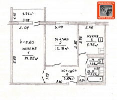 2 к. кв-ра, г. Речица, ул. Наумова, д. 18 ID: 99908