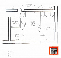 2 к. кв-ра, г. Речица, ул. Интернациональная, д. 3 ID: 99978