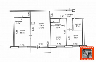3 к. кв-ра, г. Речица, ул. Советская, д. 102 ID: 99988
