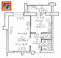 1/2 доля в 1 к. кв-ре, г. Речица, ул. Чапаева, д. 20 ID: 99977
